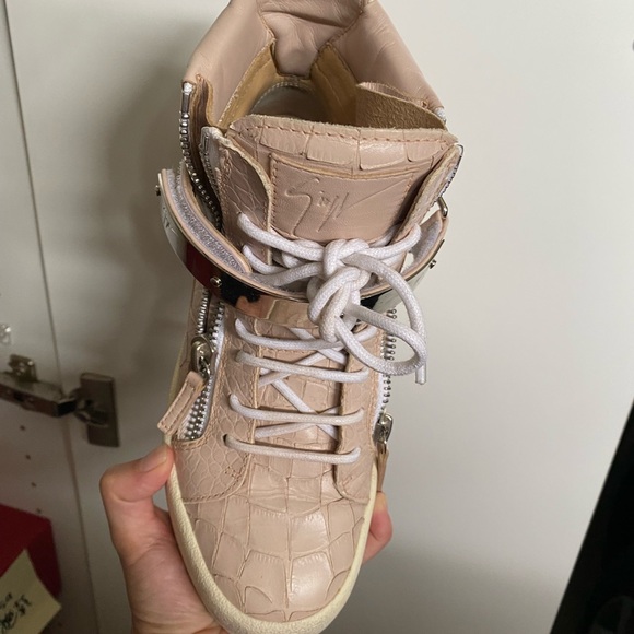 COPY - GIUSEPPE ZANOTTI sneaker boot in pink leather - Picture 4 of 5